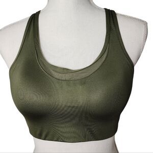 Victoria Secret Pink Active Ultimate Lightly Lined Green Sports Bra‎ Size Medium